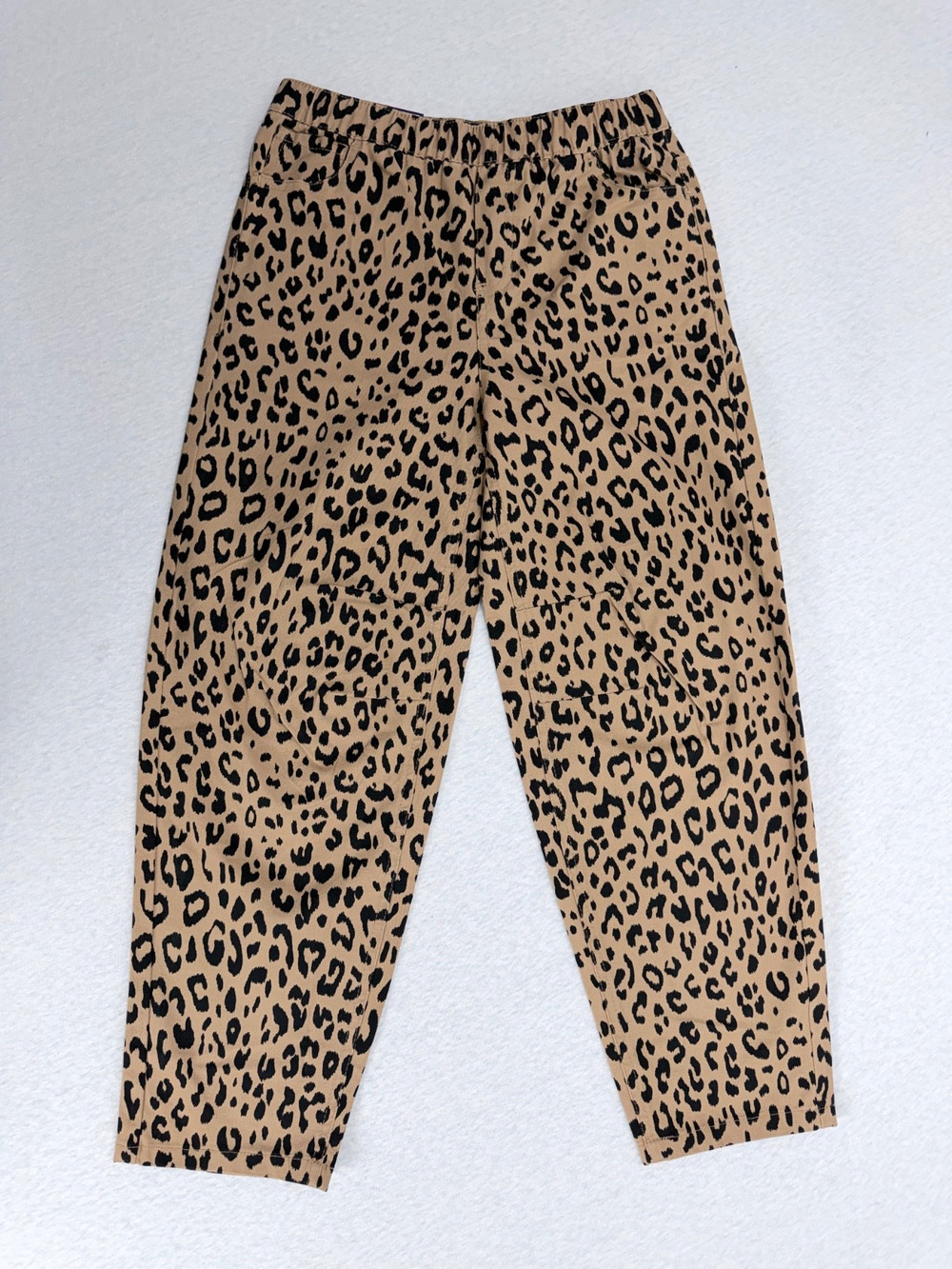 GAP Kids Girls Animal Print Cargo Pants W/Pockets Elastic Drawstring Size M 7/8